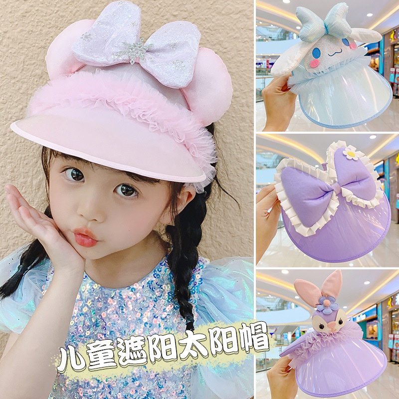 Mũ Lưỡi Trai Hở Chóp Che Nắng Chống Tia Cực Tím In Hoạt Hình Dễ Thương Cho Bé