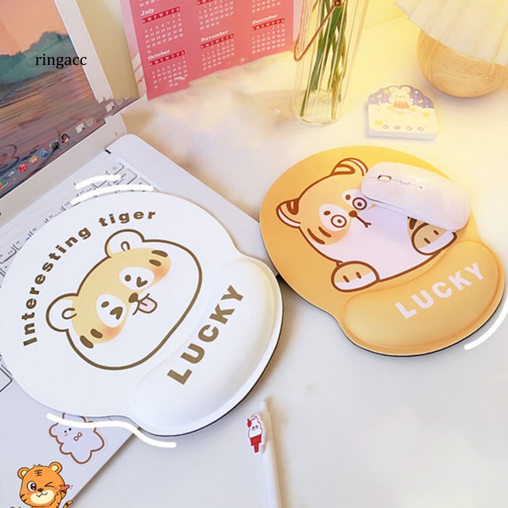 Tấm Lót Chuột Máy Tính Bằng Vải Chống Biến Dạng Họa Tiết Hổ Dễ Thương
