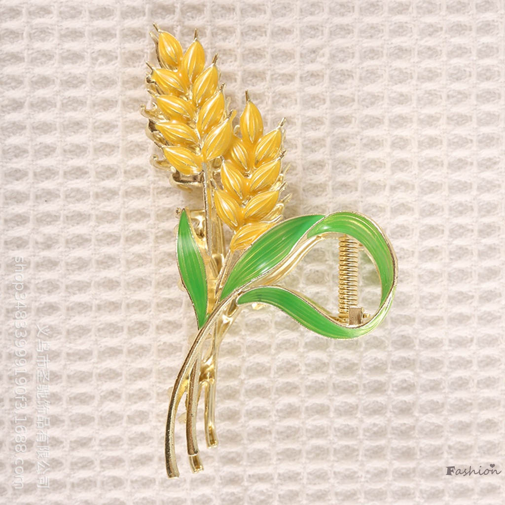 Kẹp Tóc Càng Cua Tạo Kiểu Tóc Chống Trượt Bằng Kim Loại Lúa Mì