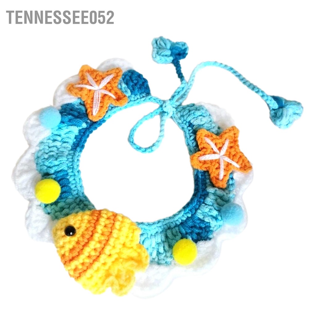 Tennessee052 Dệt Kim Cổ Thú Cưng Tay Thoáng Khí Thoải Mái Thời Trang Yếm Mèo Có Dây Thể Điều Chỉnh Cho Chó