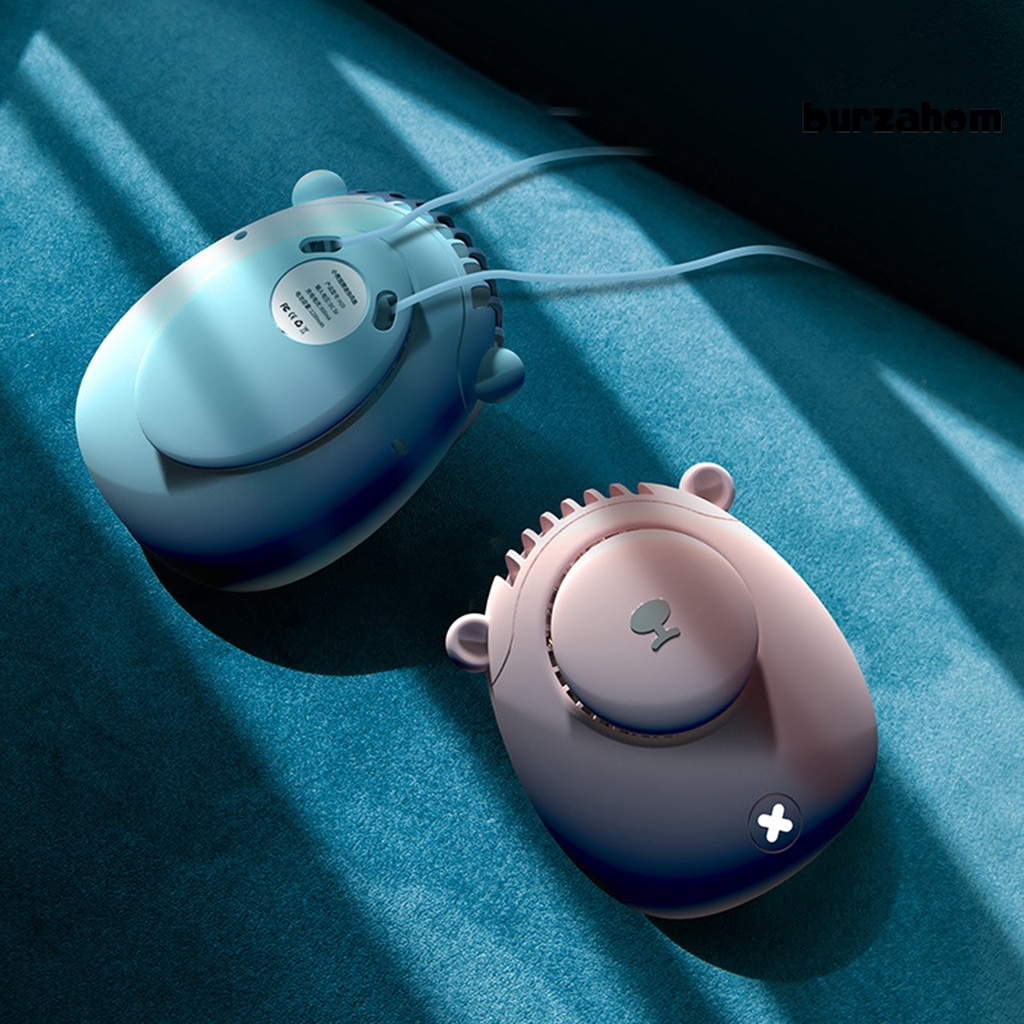 Quạt Làm Mát Đeo Cổ / Cầm Tay Hình Gấu Sạc Cổng USB Dùng Ngoài Trời Vào Mùa Hè