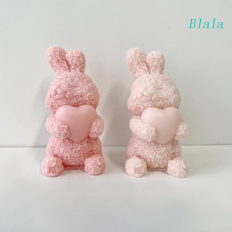 Khuôn Silicone Hình Thỏ 3D Làm Xà Phòng / Đồ Thủ Công DIY