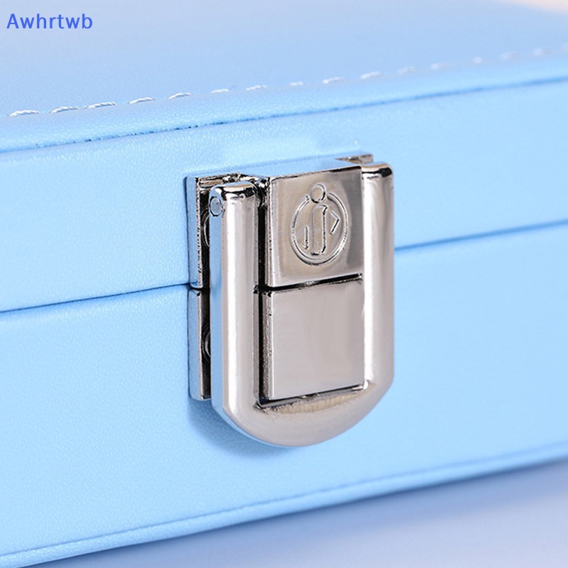 Hộp Đựng Trang Sức Bằng Da PU Hai Tầng Màu Kẹo Ngọt Mới