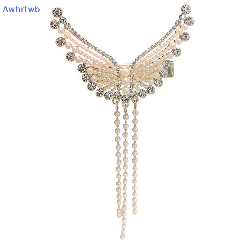 Kẹp Tóc Hình Cánh Bướm Đính Ngọc Trai Thời Trang Cho Nữ Mới