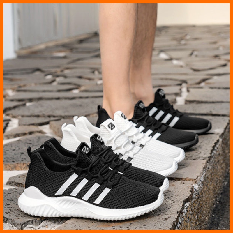 Breathable thể thao chạy giày nam trắng giày thời trang xu hướng giày giản dị giày nam