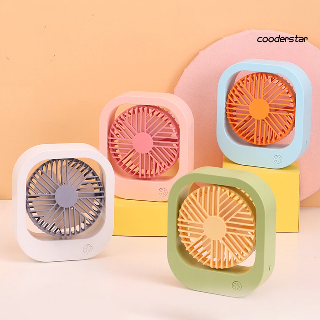 Quạt Để Bàn 2 Cánh Cỡ Nhỏ Siêu Êm Sạc USB Có Thể Điều Chỉnh