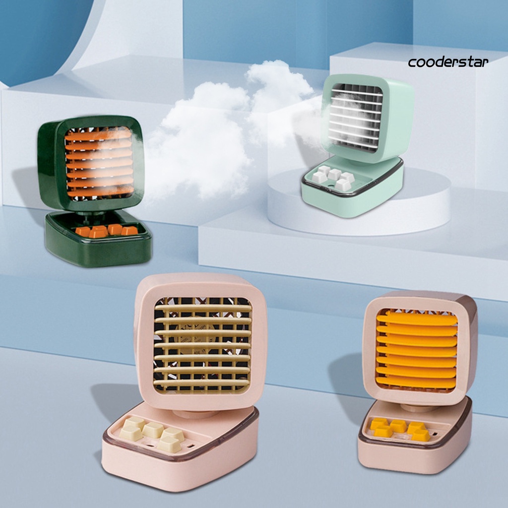 Quạt Điều Hòa Không Khí Mini 3 Tốc Độ Yên Tĩnh Kèm Sạc USB Tiện Dụng Cho Gia Đình