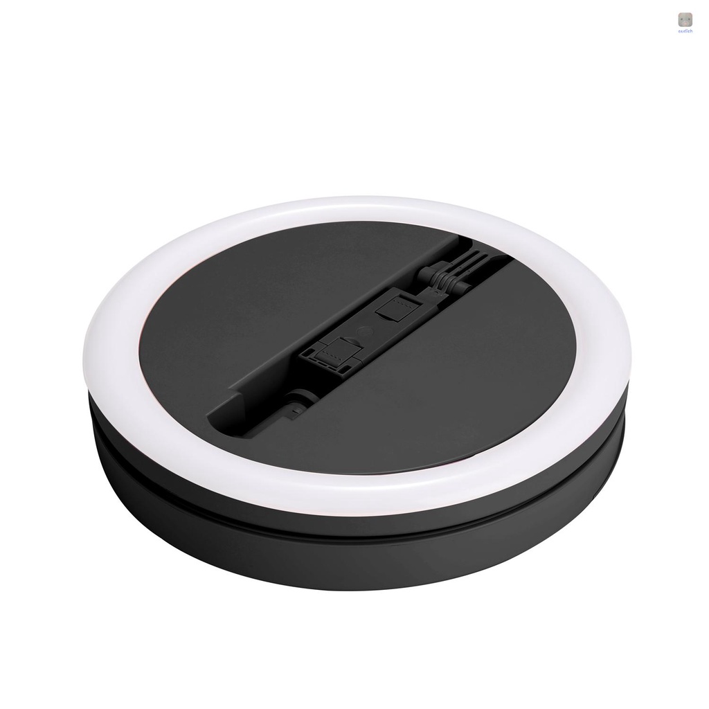 Đèn LED Tròn Cổng USB 290mm Có Thể Gập Lại Kèm Đế Kẹp Điện Thoại Tiện Dụng