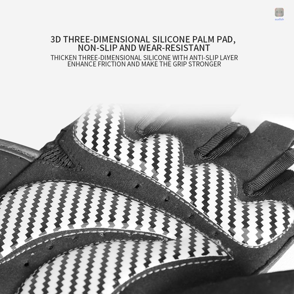 Găng Tay Thể Thao Hở Ngón Bằng Da Lộn Thoáng Khí Cho Nam Và Nữ