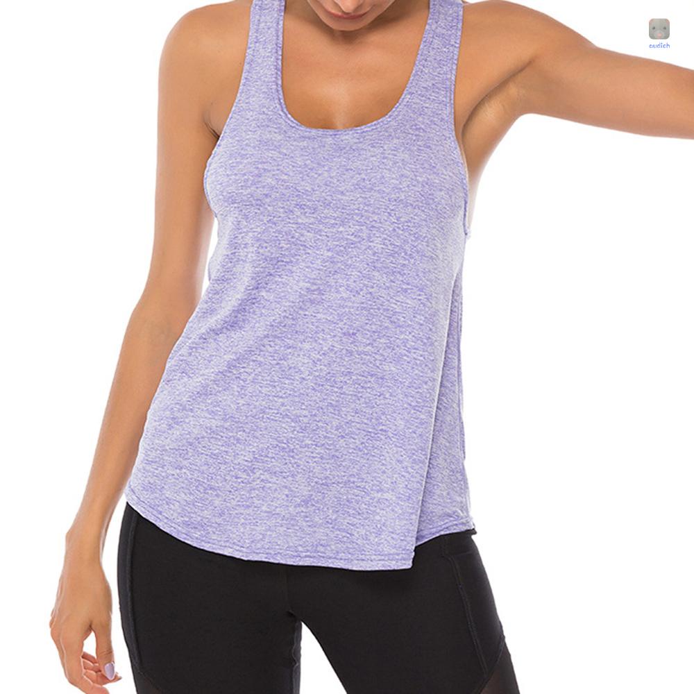 Áo Tank Top Thể Thao Sát Nách Màu Trơn Lưng Khô Thoáng Nhanh Thời Trang Cho Bạn Gái