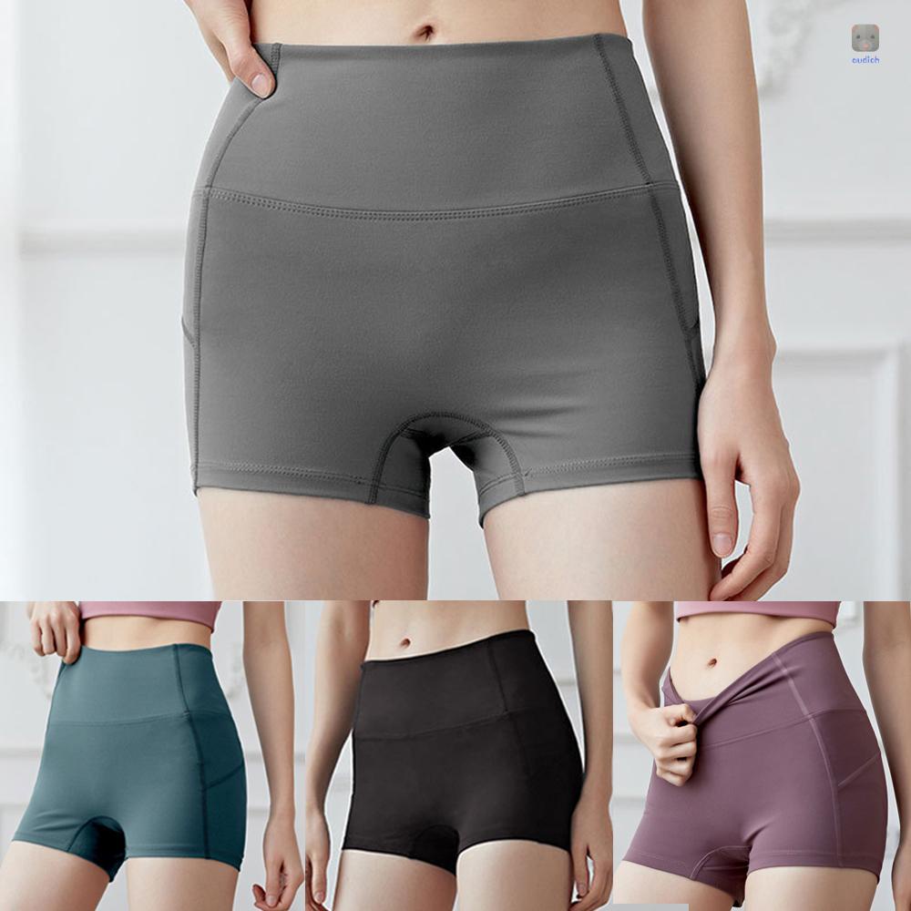 Quần Short Thể Thao Lưng Cao Không Đường May Thời Trang Cho Nữ