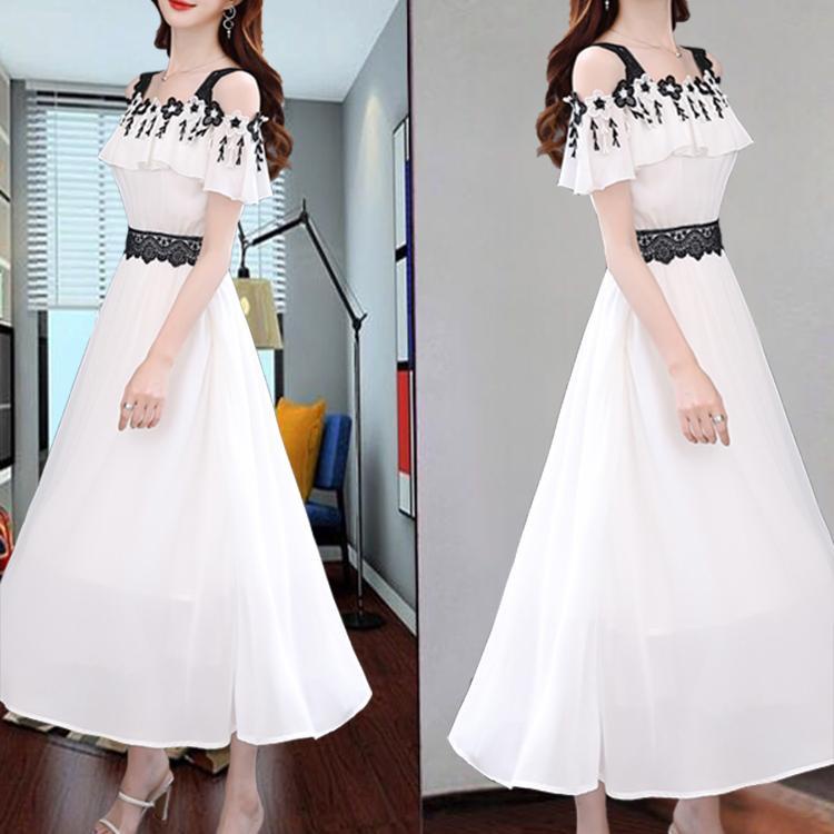 Đầm Hai Dây Mỏng Thời Trang Mùa Hè Hàn Quốc 2023 Cho Nữ