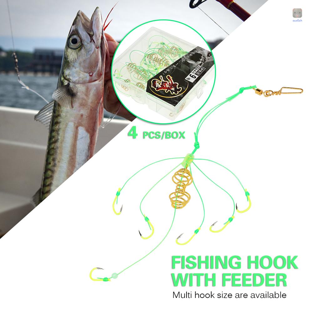 Bộ 4 Móc Câu Cá Chất Lượng Cao # 8# / 9# / 10# / 11# / 13#