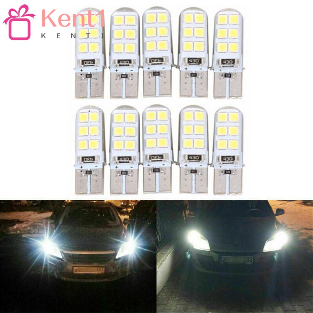 10 Bóng Đèn LED Chiếu Biển Số Xe Hơi Ánh Sáng Trắng 12V 12SMD 1210 COB