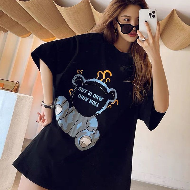 Áo Thun Ngắn Tay Dáng Rộng Phong Cách Hong Kong Thời Trang Mùa Hè Hàng Mới 2023