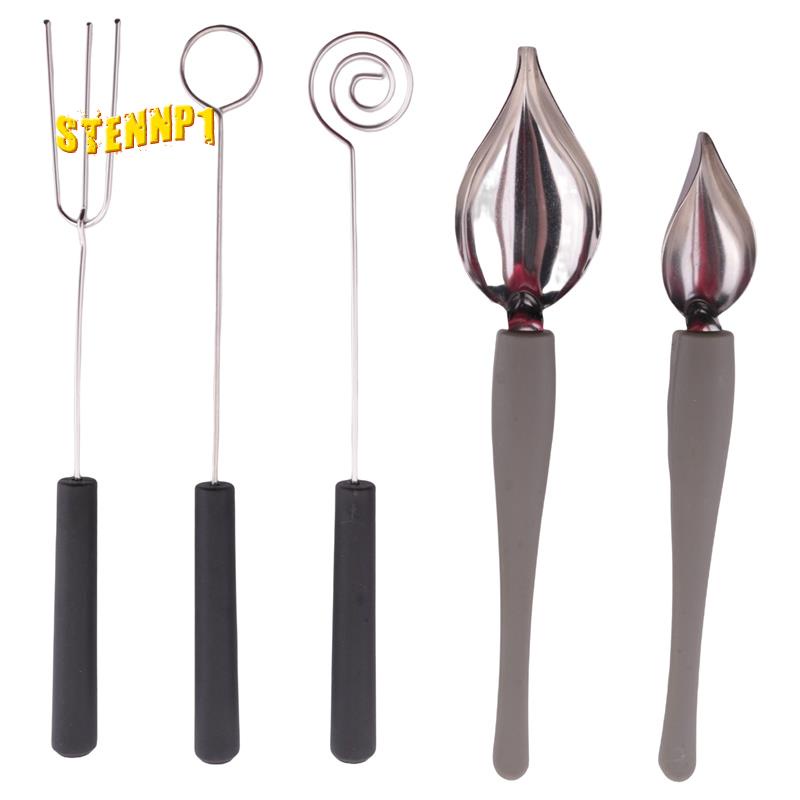 Dụng cụ nhúng kẹo 3 cái Thìa nhúng sô cô la Bộ 2 cái Thìa trang trí ẩm thực cho đĩa trang trí