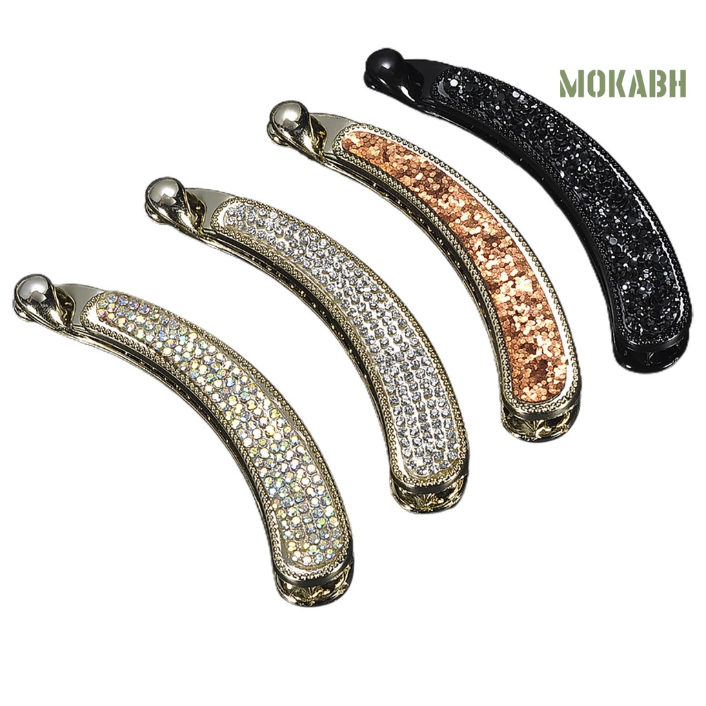 Kẹp Tóc Đính Đá Giả Hình Quả Chuối Thanh Lịch Dành Cho Nữ