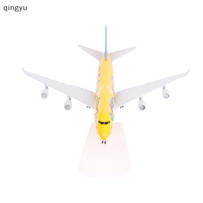 Mô Hình Máy Bay qingyu B747 20cm Bằng Hợp Kim Nhôm