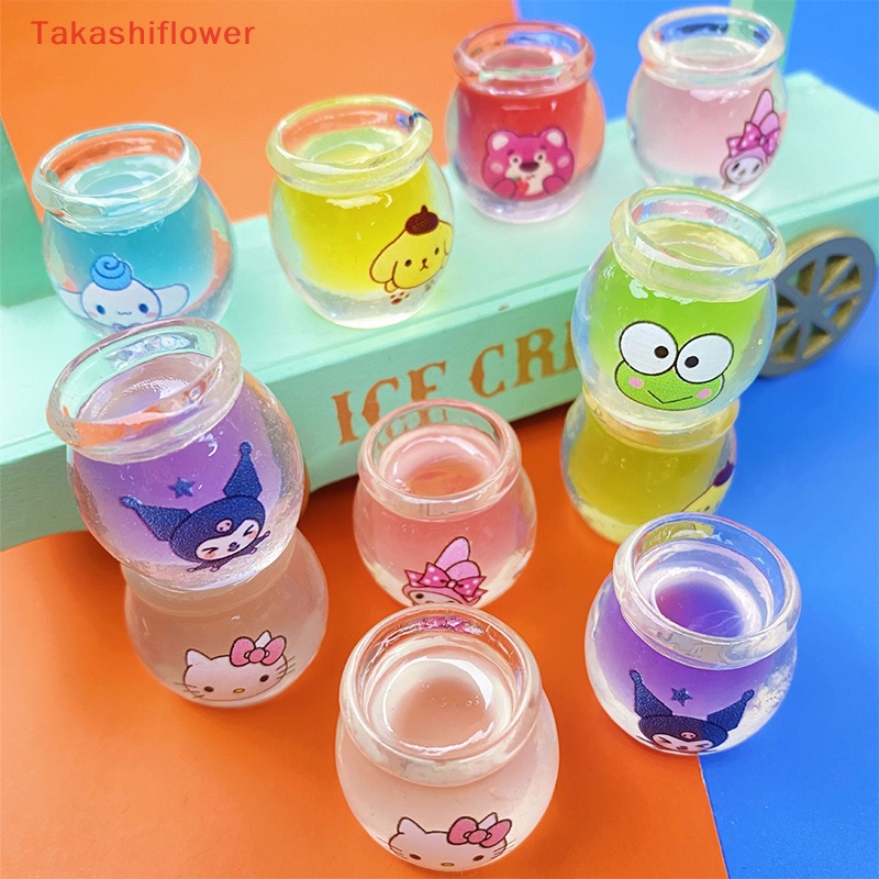 SANRIO Bộ 2 Chậu Mật Ong Mini Bằng Nhựa Phát Quang Dùng Làm Trang Sức Thủ Công DIY