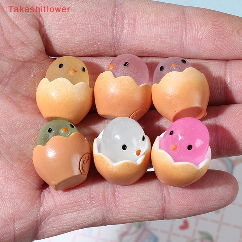 Set 6 Đồ trang trí Động Vật Bằng Nhựa Phát Quang Dễ Thương Trang Trí Nhà Búp Bê