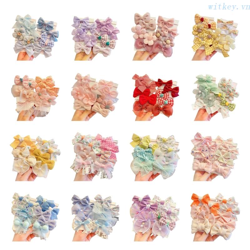 Dây Cột Tóc Đuôi Ngựa Co Giãn Đính Nơ Và Hoa Dễ Thương Cho Bé Gái # 1