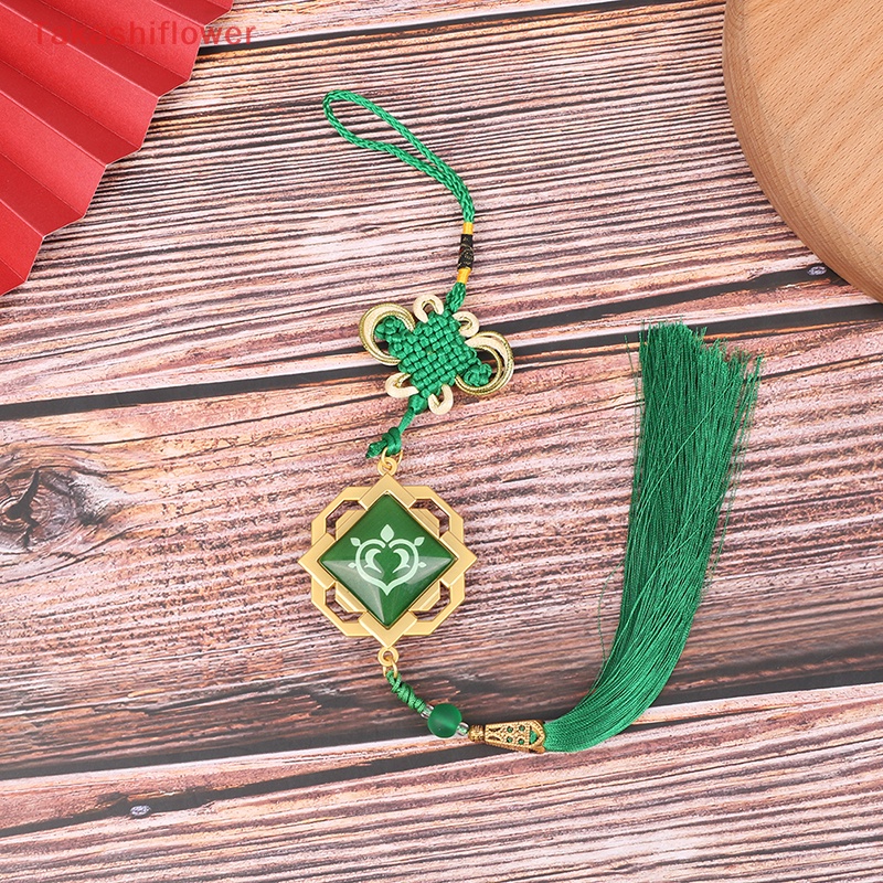 (Takashiflower) Móc Khóa Tua Rua Bằng Kim Loại Hóa Trang Genshin Va Chạm Mondstadt