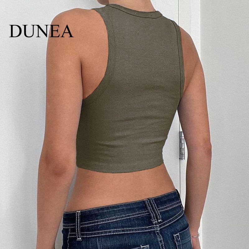 DUNEA Áo Thun Cộc Tay Cổ Tròn In Họa Tiết Graffiti Dành Cho Nữ