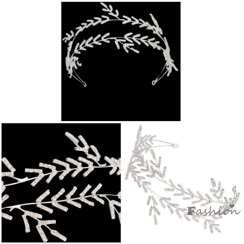 Cài Tóc Hình Vương Miện Đính Đá Lấp Lánh Cho Cô Dâu