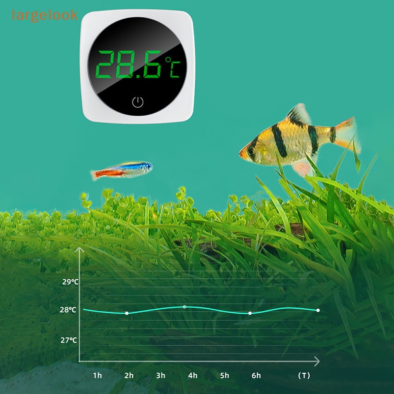 Nhiệt Kế Điện Tử Mini Tự Dính Màn Hình LCD Kỹ Thuật Số Cho Hồ Cá 0-60°C