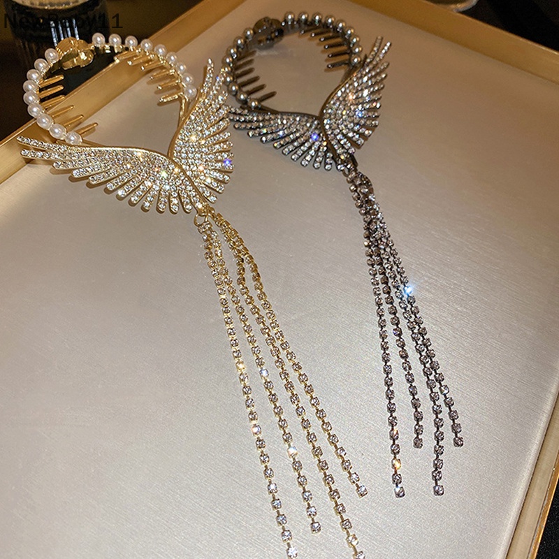 1 Kẹp Tóc Đính Ngọc Trai Và Kim Cương Giả Hình Viên Thuốc