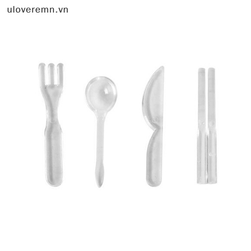 1 Bộ Muỗng Nĩa Trang Trí Nhà Búp Bê Tỉ Lệ 1: 6