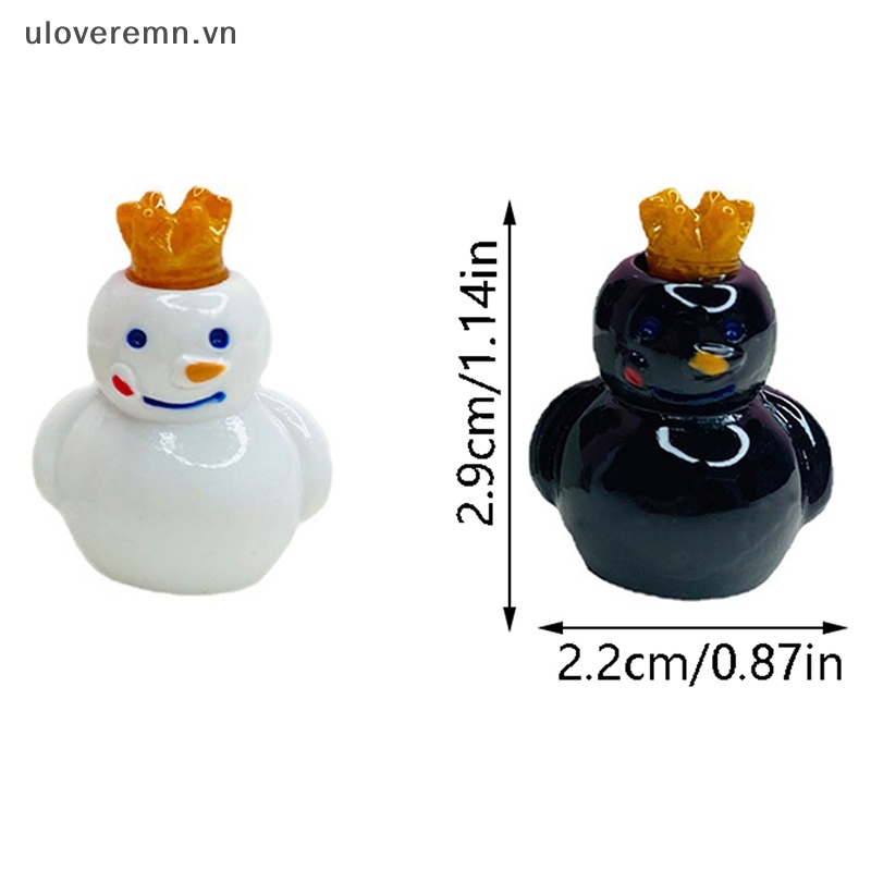 Bộ 5 Tượng Người Tuyết Hoạt Hình Bằng Nhựa Resin Phát Sáng Dùng Trang Trí