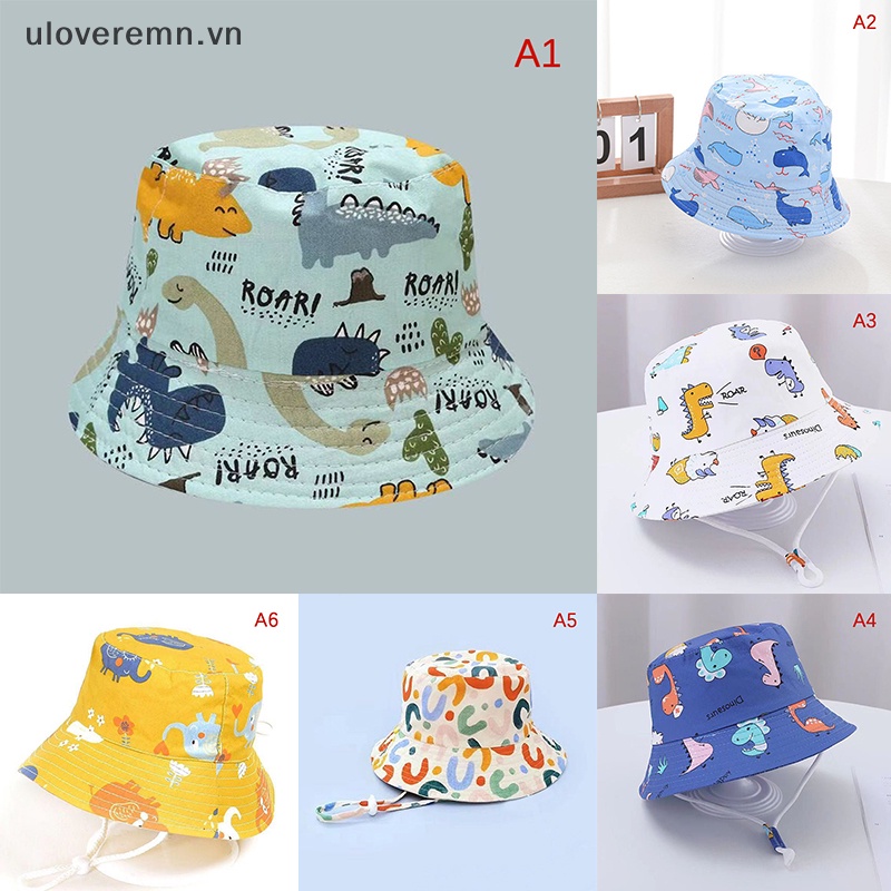 Nón Vành Họa Tiết Khủng Long Hoạt Hình Xinh Xắn Dành Cho Bé