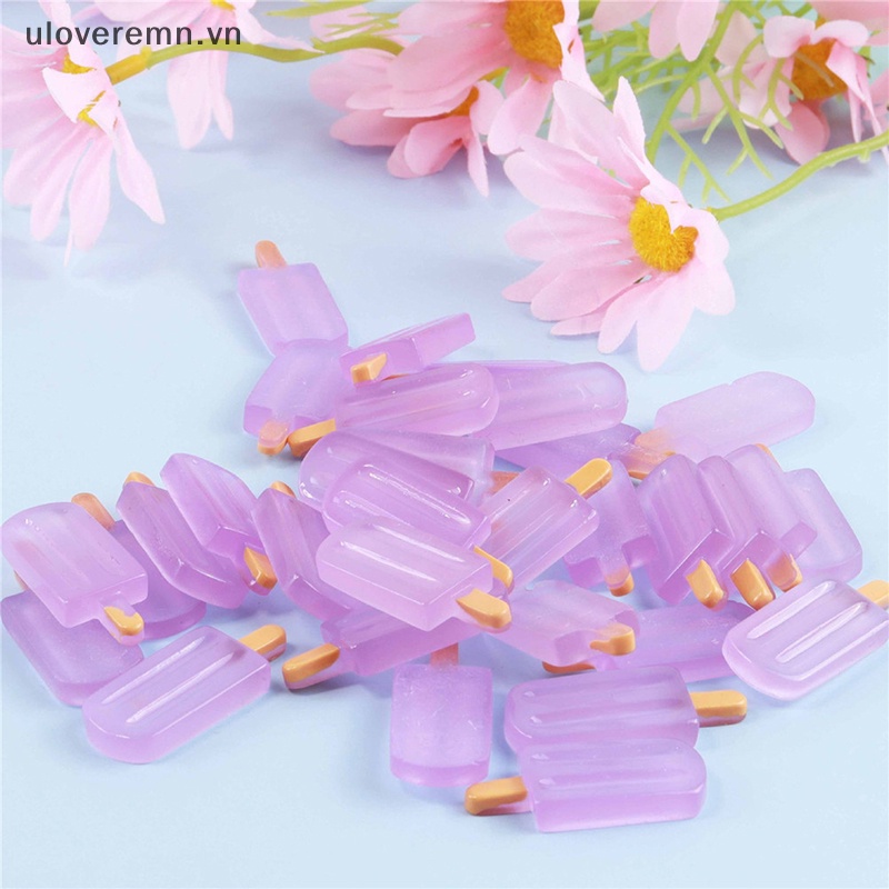 Set 10 Kẹp Tóc Nhựa Phát Quang Hình Cây Kem Đáng Yêu