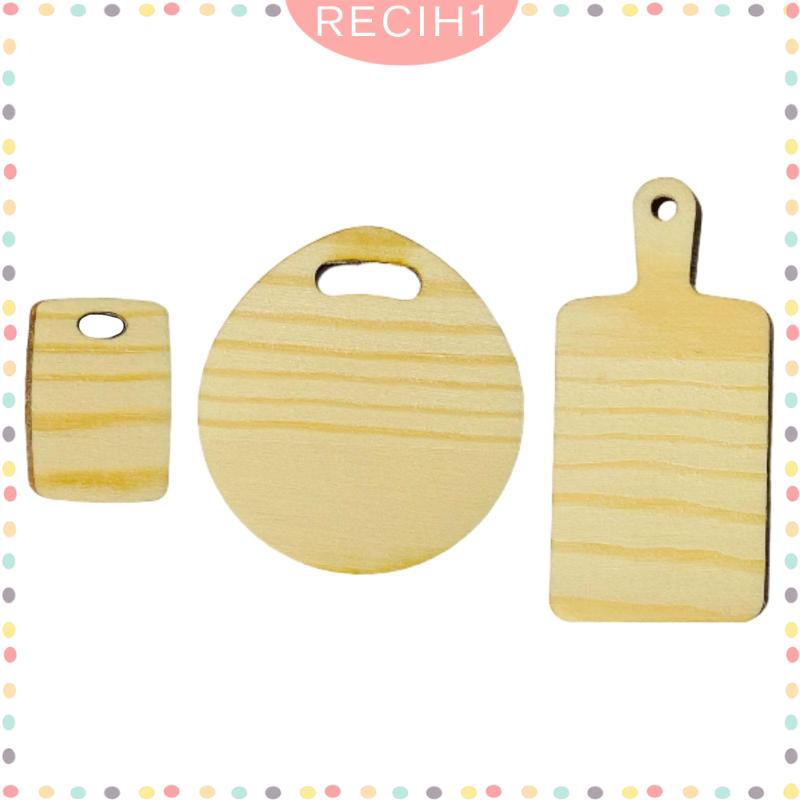 Mô Hình Khay Bánh Mì Tráng Miệng Bằng Gỗ Dùng Trang Trí Nhà Búp Bê