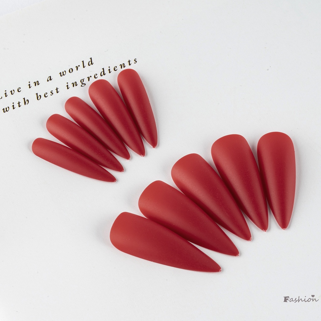 Set 100 Móng Tay Màu Sắc Đơn Giản Không Độc Hại