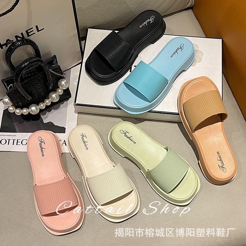 Cattail dép dép nữ dép bánh mì nữ dép bánh mì nữ Chống Trượt 052005