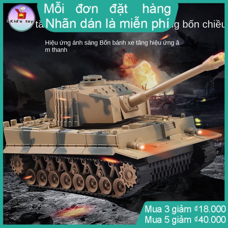 Đồ Chơi Mô Hình Xe Tăng Quân Đội Bốn Chiều Điều Khiển Từ Xa Có Thể Sạc Lại Cho Bé Trai 3-8 Tuổi