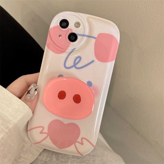 Ốp Điện Thoại Chống Sốc Chống Rơi Hình Heo Hồng Có Giá Đỡ Cho iphone 7 7 plus 8 8plus xs xr 11 12 13 14 pro plus promax