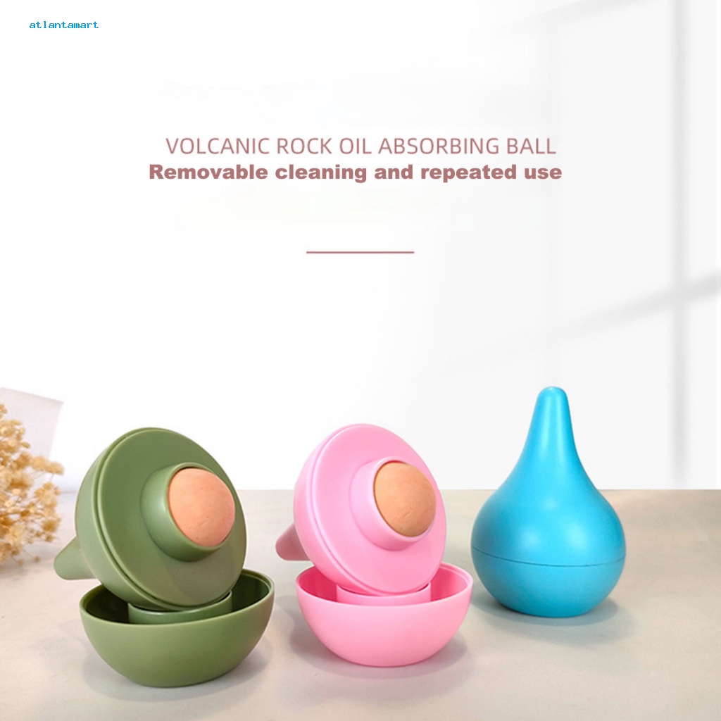 Túi Đựng Đồ Dùng Cao Cấp Tiện Dụng| Con Lăn Đá Núi Lửa Hấp Thụ Dầu Chăm Sóc Da Mặt Mini Hình Giọt Nước Có Thể Tái Sử
