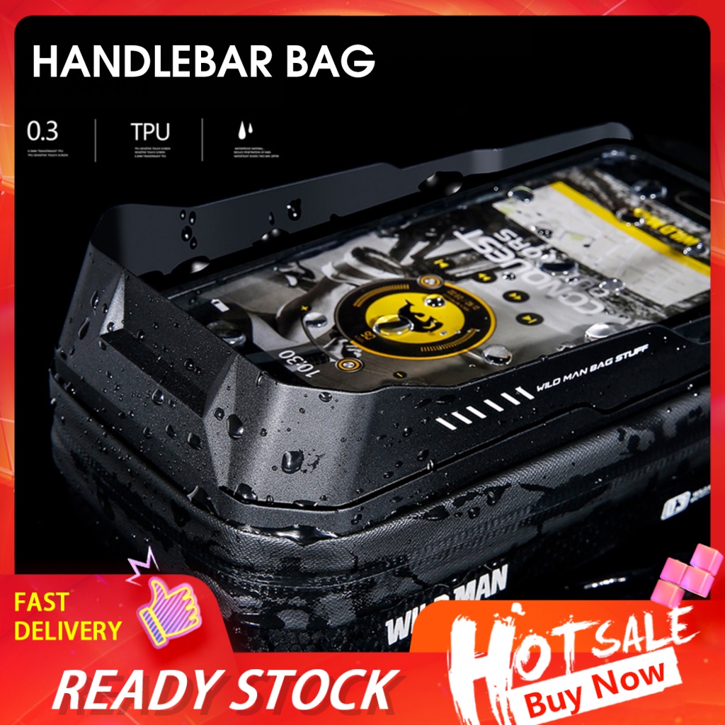 Túi Đựng Điện Thoại Gắn Tay Lái Xe Đạp Chống Mưa Dung Tích Lớn 0.6L