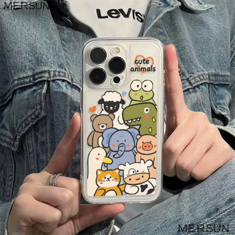 ✅Ốp Điện Thoại Mềm Chống Sốc In Hình Thú 6In Cho Apple Iphone 14 Pro 78 Max 13 12 11