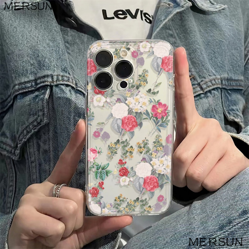 ✅Ốp Điện Thoại Mềm Chống Sốc Phong Cách Retro Cho Iphone 13iphone12 Safflower 78 11 14Promax6In plus 5TK8