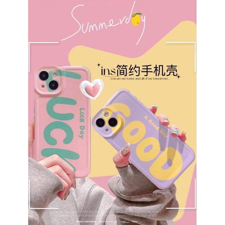 ✅Ốp Điện Thoại Màu Tương Phản In Chữ Tiếng Anh NT9I Cho Iphone18 xs 13 / promax14plus xr12