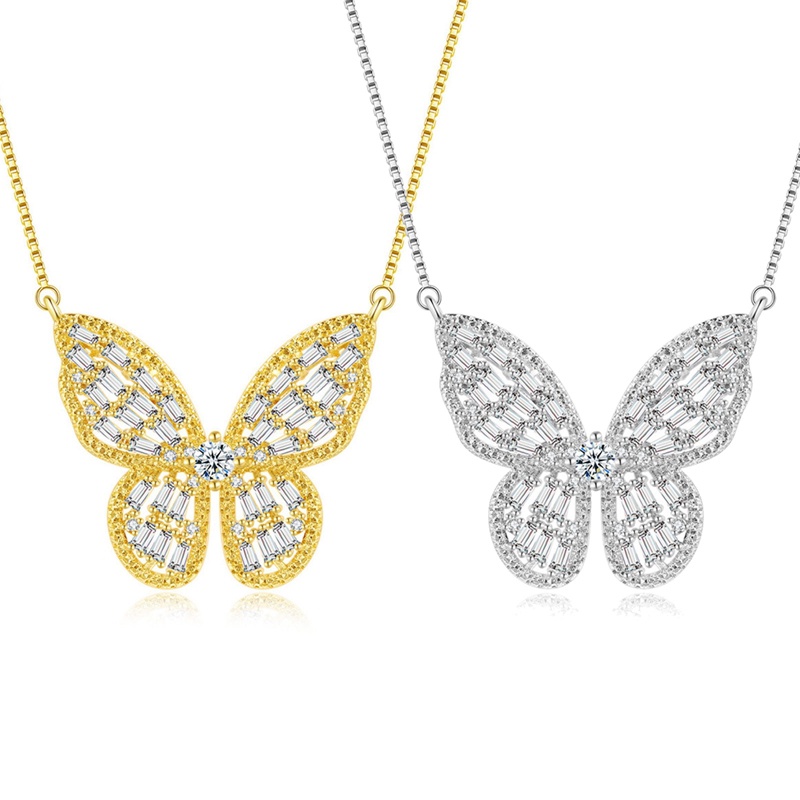 Ygt Vòng Cổ Choker Mặt Hình Bướm Đính Đá Zircon Thanh Lịch Thời Trang Dành Cho Nữ