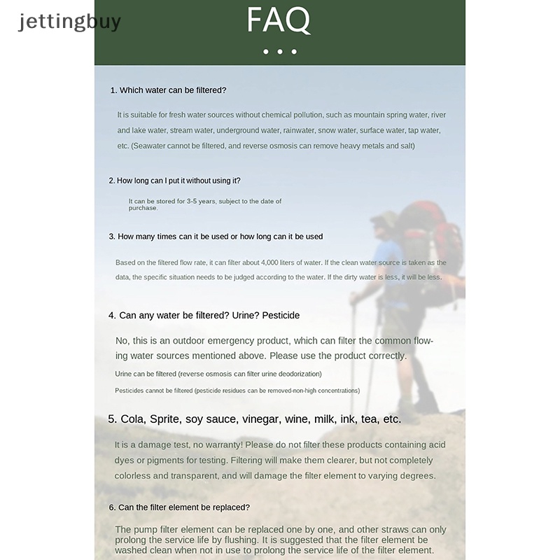 Ống Hút Lọc Nước Mini Bằng Sợi Carbon Cho Hoạt Động Ngoài Trời