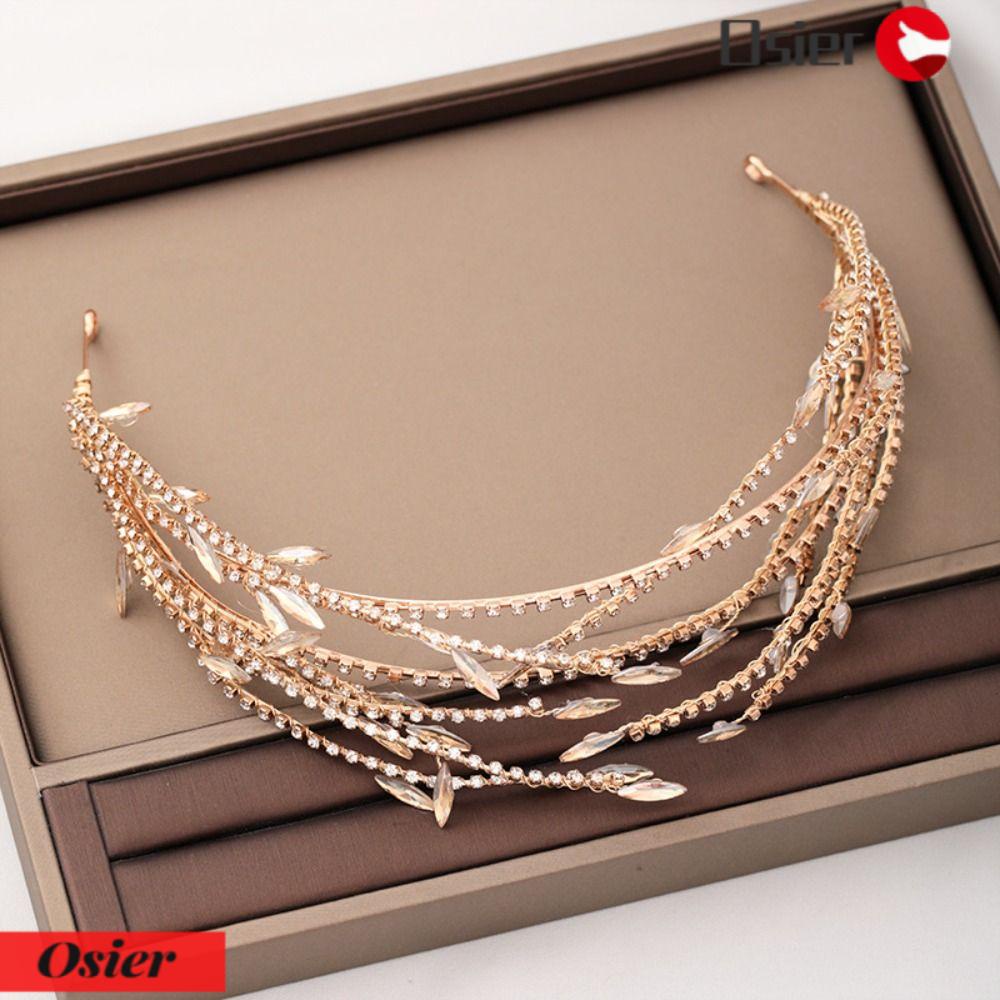 Băng Đô Cô Dâu OSIER1|Cài Tóc Cô Dâu Đính Đá Sang Trọng|Trâm Cài Tóc Đính Đá Sang Trọng Cho Nữ