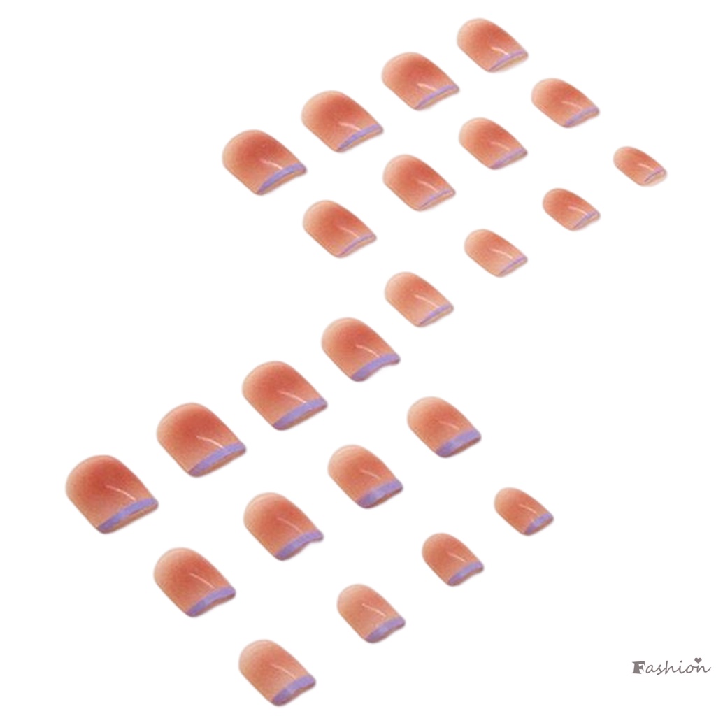 Bộ Móng Tay Giả Ngắn Màu Hồng Trong Mờ Bền Và Không Bao Giờ Xẻ Tà