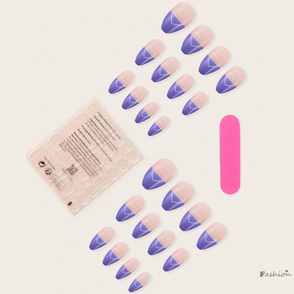 Móng Tay Giả Màu Hồng &amp; Tím Thoải Mái Mặc Thoải Mái