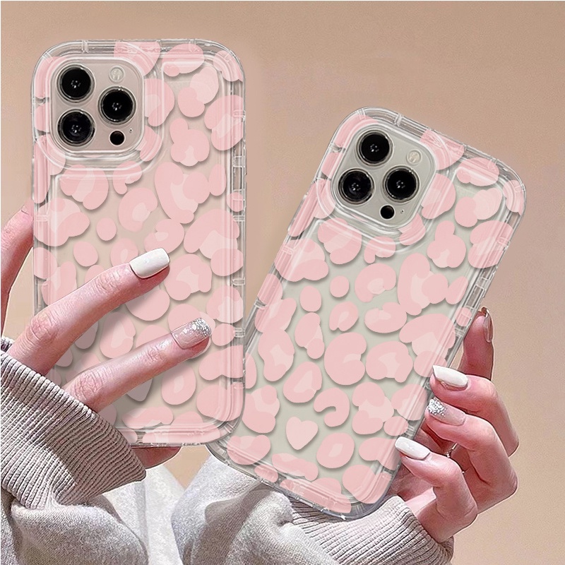 Ốp Điện Thoại Silicon TPU Mềm Trong Suốt Họa Tiết Da Báo Chống Sốc Cho IPhone 14 13 11 12 Pro XS Max X XR 7 + 8 Plus